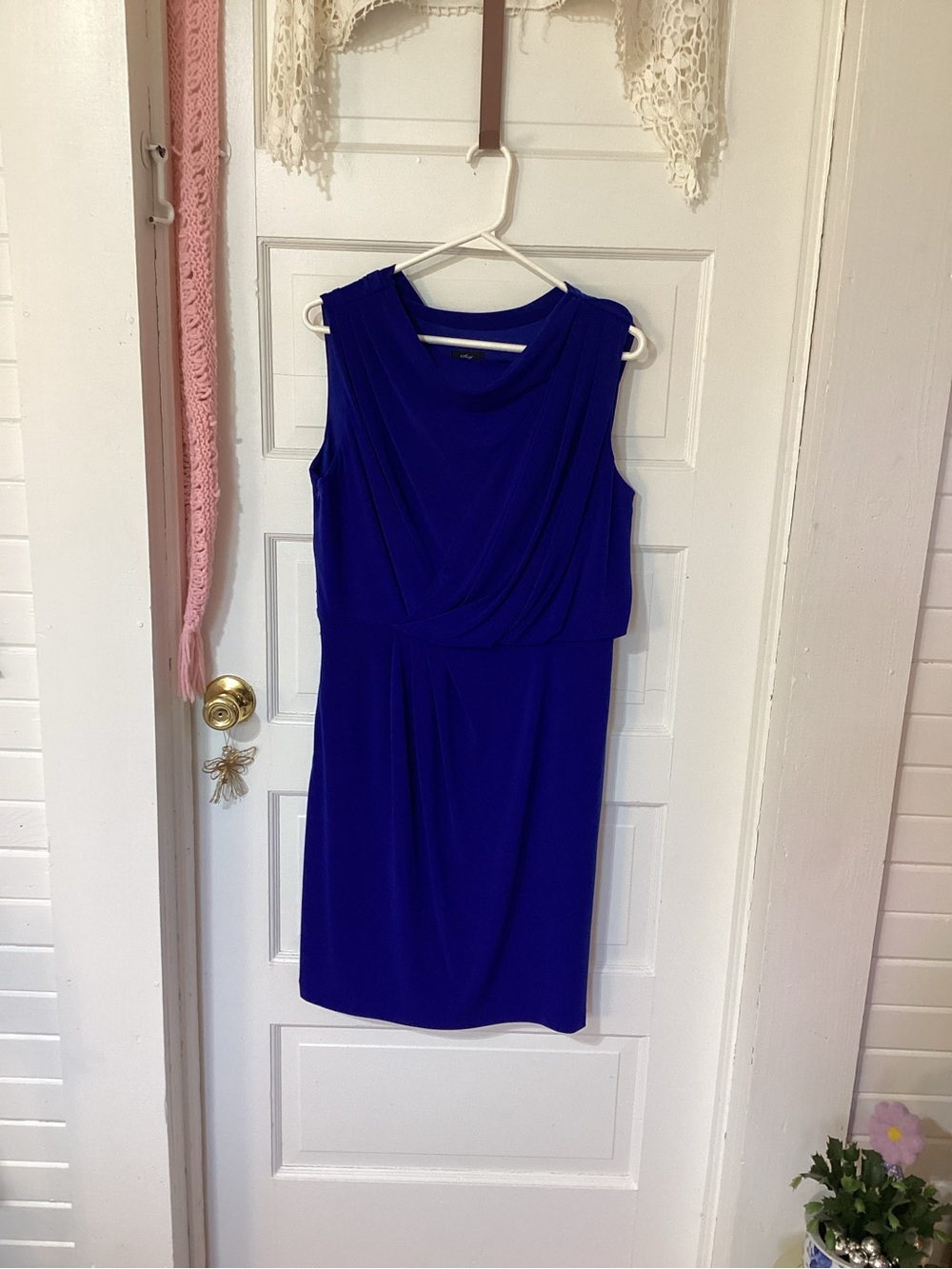 Suzi Chin Sleeveless Midi Dress in Cobalt
